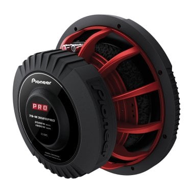Pioneer® P.R.O. Series TS-W3020PRO 12-In. 3,500-Watt-Max-Power Subwoofer, Black and Red