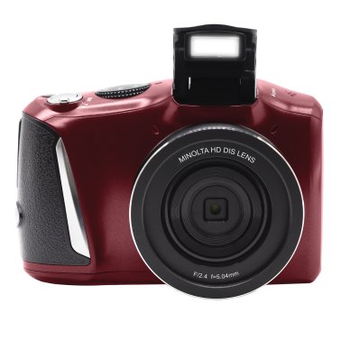Minolta® MND50 16x Digital Zoom 48 MP/4K Ultra HD Digital Camera (Red)