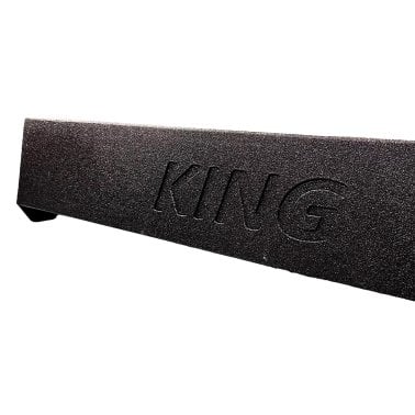 King Boxes AK-FORD09-12 12-In. Downfiring Double-Speaker Black Sprayed Enclosure for Ford® F-150 2009 through 2023 and F-250/350 2017 through 2023
