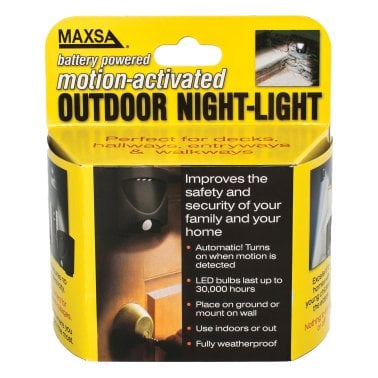 MAXSA® Innovations Battery-Powered Motion-Activated Outdoor Night Light (Dark Bronze)