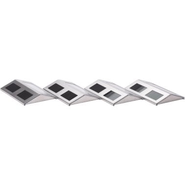 MAXSA® Innovations Solar LED Deck Lights, 4 Pack (Stainless Steel)