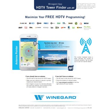 Winegard® Platinum Series HD8200U HDTV Deep Fringe Antenna with up to 65-Mile Range