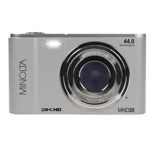 Minolta® MND20 16x Digital Zoom 44 MP/2.7K Quad HD Digital Camera (Silver)