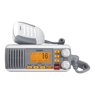 Uniden® 25-Watt Fixed-Mount VHF Marine Radio with DSC, UM385 (White)