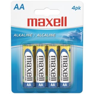 Maxell® AA Alkaline Batteries (4 Pack)