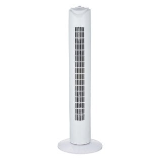 Optimus F-8449 3-Speed 60-Watt 32-In. Portable Oscillating Tower Fan with Timer (White)