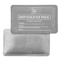 AllSett Health® Reusable Soft Gel Packs for Injuries with Velvet-Soft Fleece Fabric, 2 Pack (Gray)