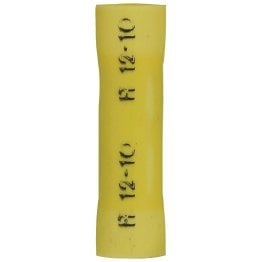 Install Bay® Vinyl Butt Connectors, 100 Count (12–10 Gauge; Yellow)