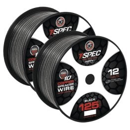 T-Spec® v10 SERIES 12-Gauge Black Speaker Wire, 125 Ft.