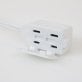 Axis 2-Prong 3-Outlet Wall Hugger Indoor Extension Cord, 6ft