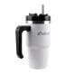 Outdoors Professional 20-Oz. Stainless Steel Double-Walled Insulated Tumbler with Straw (White)