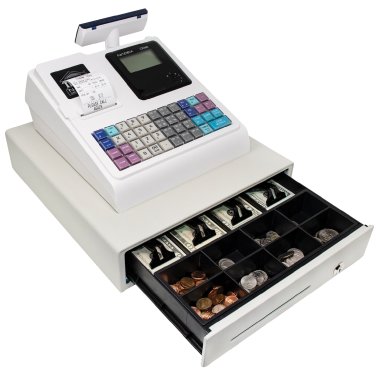 Nadex Coins™ CR360 Thermal-Print Electronic Cash Register (White)