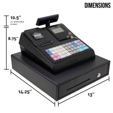 Nadex Coins™ CR360 Thermal-Print Electronic Cash Register (Black (Alternate))