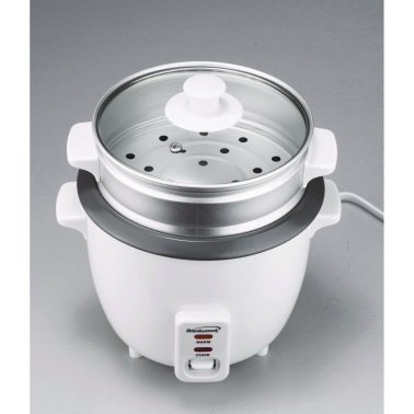 Brentwood® 10-Cups Cooked/20-Cups Uncooked Electric Rice Cooker with Steamer, White