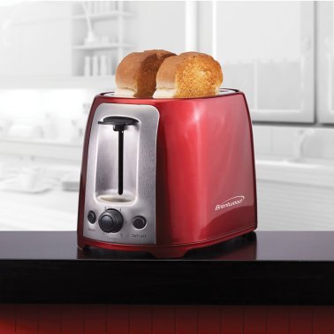 Brentwood® 2-Slice Cool-Touch Toaster with Extra-Wide Slots (Red)