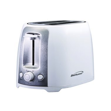 Brentwood® 2-Slice Cool-Touch Toaster with Extra-Wide Slots (White)