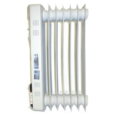 Optimus H-6013 3-Setting 1,500-Max 7-Fin Portable Oil-Filled Radiator Heater with Timer, Thermostat, and Wheels