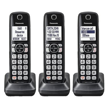 Panasonic® Expandable Cordless Phone with Call Block & Answering Machine (4 Handsets)