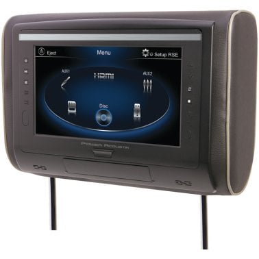 Power Acoustik® 9" LCD Universal Headrest with DVD Player, IR & FM Transmitters, & 3 Interchangeable Skins (DVD Player)