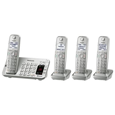 Panasonic® Link2Cell® Bluetooth® Cordless Phone System (4-handset system)