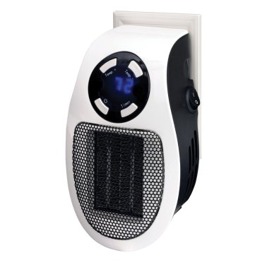 Optimus 250-Watt Plug-in Wall Outlet Heater with Thermostat and Timer, H-7801