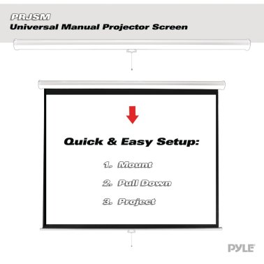 Pyle® Universal Pull-down Manual Projection Screen (72 In.)