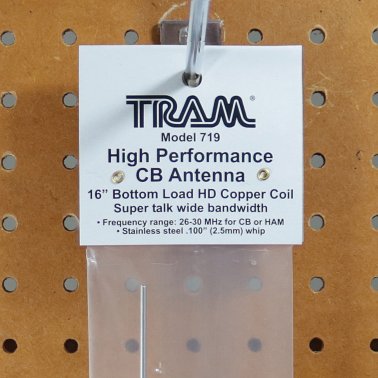Tram® High-Power 3,000-Watt CB Antenna with 16" Bottom Load Heavy-Duty Copper Coil