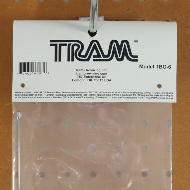 Tram® 20,000-Watt Big Cat Aluminum CB Antenna with 53-Inch Stainless Steel Whip and 6-Inch Shaft
