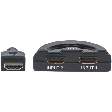 Manhattan® 2-Port HDMI® Switch with 20-Inch Integrated Cable