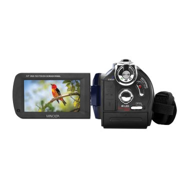 Minolta® MN4K40NV 4K Ultra HD 16x Digital Zoom IR Night Vision Video Camcorder (Blue)