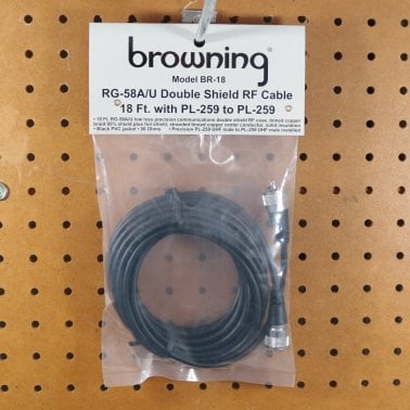 Browning® CB Antenna Coaxial Cable Assembly with Preinstalled UHF PL-259, 18 Ft.