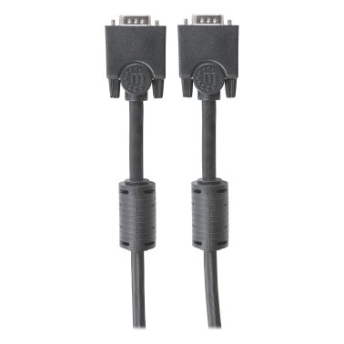 Manhattan® HD15-Male to Male SVGA Cable with Ferrite Core, 10ft