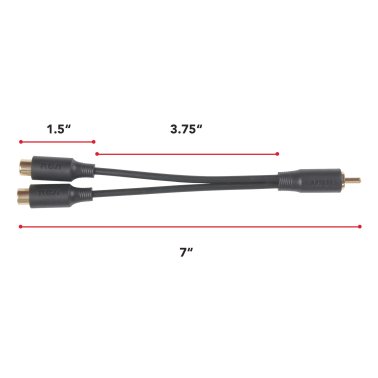 RCA 1 Male to 2 Females RCA Y-Adapter