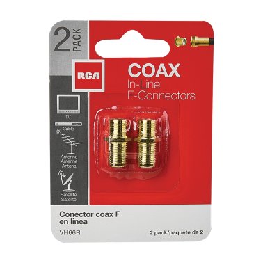 RCA In-Line F-Connectors, 2 Count