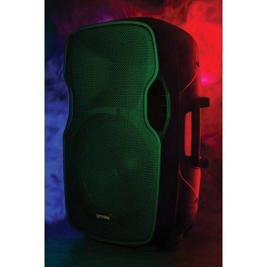 Gemini® AS-15TOGO Portable Bluetooth® PA Speaker with Integrated Mixer and Wired Microphone, Black