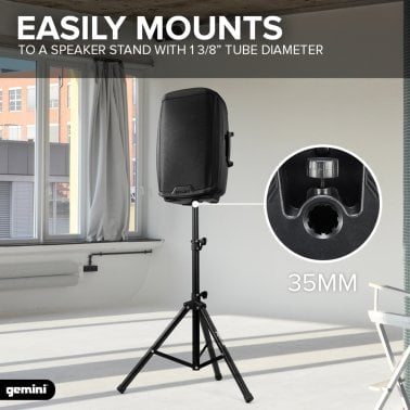 Gemini® AS Series Bluetooth® Portable PA Speaker with 3 Input Channels, Media Player, and FM Radio, Black, AS-2115BT