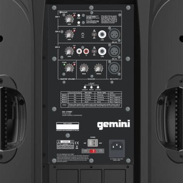 Gemini® GD Series Portable Bluetooth® True Wireless Speaker System, Black, GD-L115BT