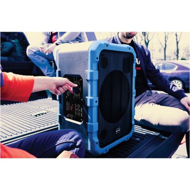 Gemini® MPA Series Portable Water-Resistant Bluetooth® Trolley Speaker with Lights and Remote, MPA-2400 (Blue)