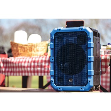 Gemini® MPA Series Portable Water-Resistant Bluetooth® Trolley Speaker with Lights and Remote, MPA-2400 (Blue)