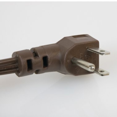 3-Prong 3-Outlet Wall-Hugger Indoor Grounded Extension Cord (Brown)
