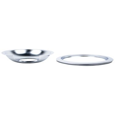 Certified Appliance Accessories® Chrome Style D Hinged 2 Large 8" & 2 Small 6" Replacement Drip Pans Plus Rings for GE® & Hotpoint® Electric Ranges