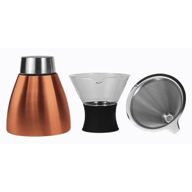 ASOBU® Insulated Pour-over Coffee Maker with Removable Carafe, 34-Oz. (Bronze)