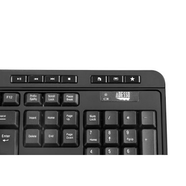 Adesso® EasyTouch™ WKB-1320CB Antimicrobial Wireless Desktop Keyboard and Mouse