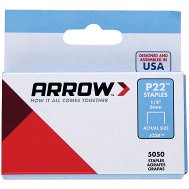 Arrow® P22™ Plier Staples, 5,050 pack (1/4 In.)