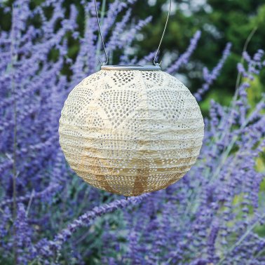 Allsop® Home Garden Soji™ Stella Globe 8-In. Tyvek® Solar Lantern (Pearl)