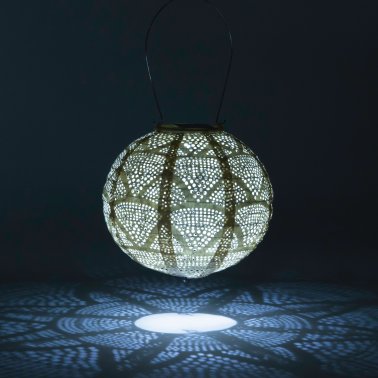 Allsop® Home Garden Soji™ Stella Globe 8-In. Tyvek® Solar Lantern (Pearl)