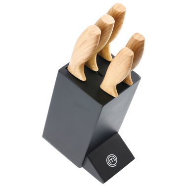 MasterChef® 5-Piece Knife Set With Ergonomic Handles and Knife Block