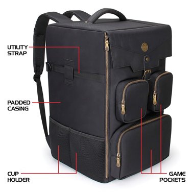 ENHANCE Tabletop Series Board Games and Puzzles Tower Backpack, Black