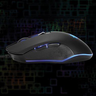ENHANCE Infiltrate™ Blackout Corded Computer Gaming Mouse, 6 Buttons, Black
