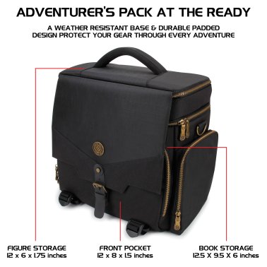 ENHANCE Tabletop RPG Adventurer's Bag, Black